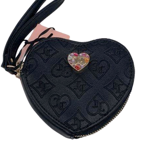 Juicy Couture Handbags - Juicy Couture Black Heart-Shaped Coin Purse NWT
